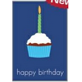 Happy Birthday Cupcake Everyday Blank Note Card (3 1/2"x5")